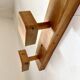 Wall-mounted coat rack with 4 wooden hooks