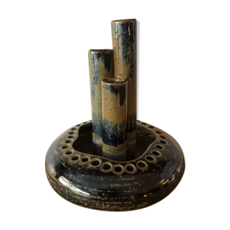 Vintage enamelled ceramic soliflore vase