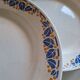 Set of 12 antique Art Deco plates, earthenware from Creil Montereau.