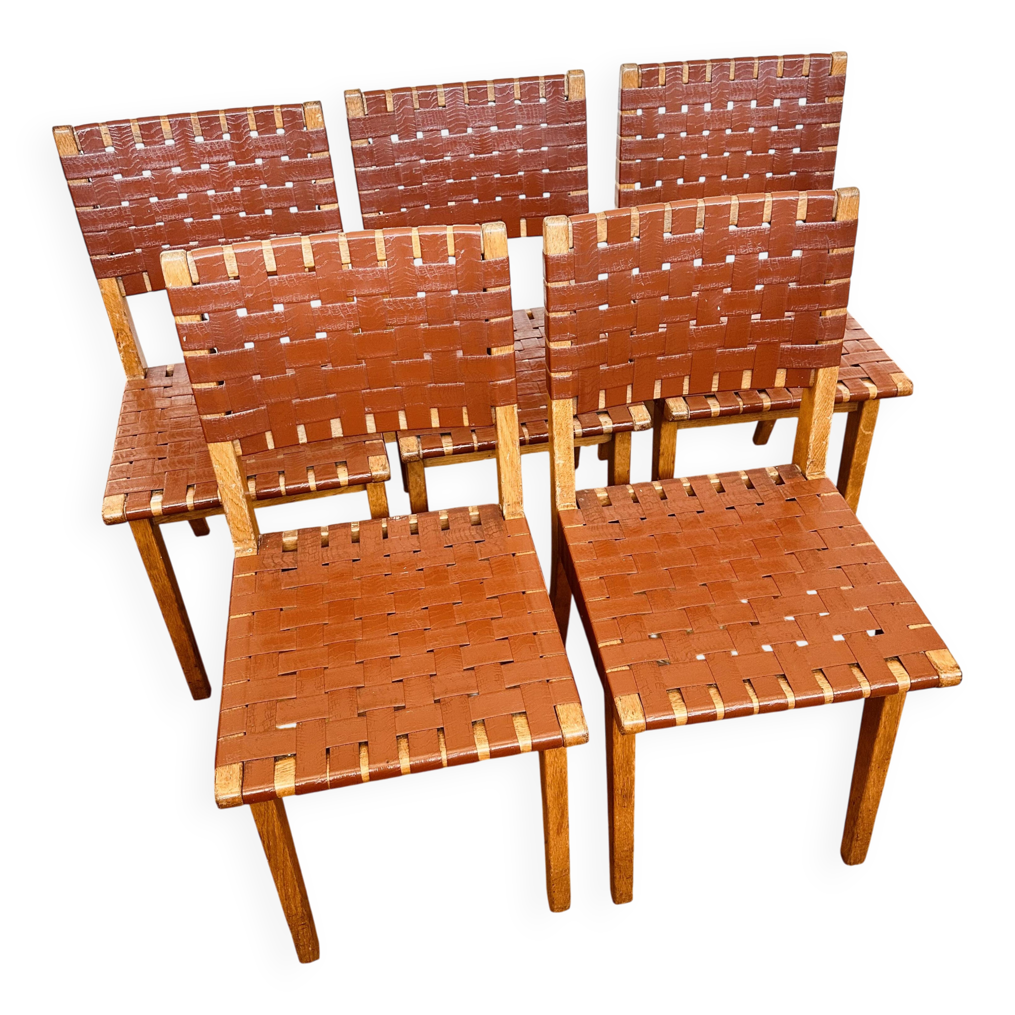 5 vintage chairs by Jens Risom for Knoll