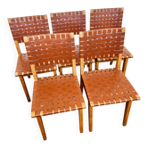 5 vintage chairs by Jens Risom for Knoll