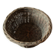 Round wicker basket patina