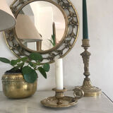 Art nouveau golden bronze candlestick