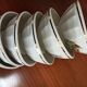 Set 6 bowls cow creamer semi porcelain old