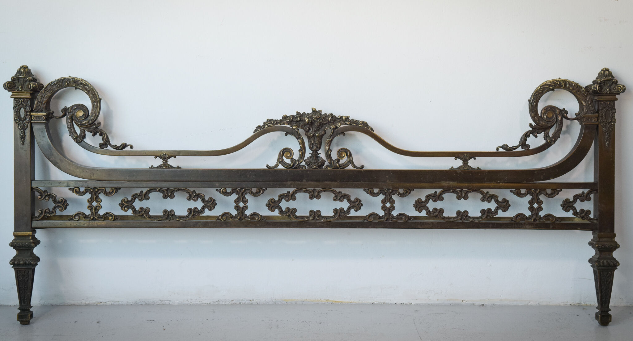 Exceptional decorative brass bed frame