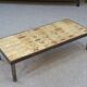 Coffee table by Roger Capron, Herbier model, ceramic and steel, 1950