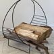 Magazine rack vintage log holder