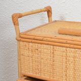 Small rattan chest of drawers
