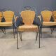 Wicker chairs attributed to Frederick Weinberg, 1960s, set of 6