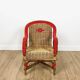 Duo d'anciens fauteuils en osier adulte et enfant