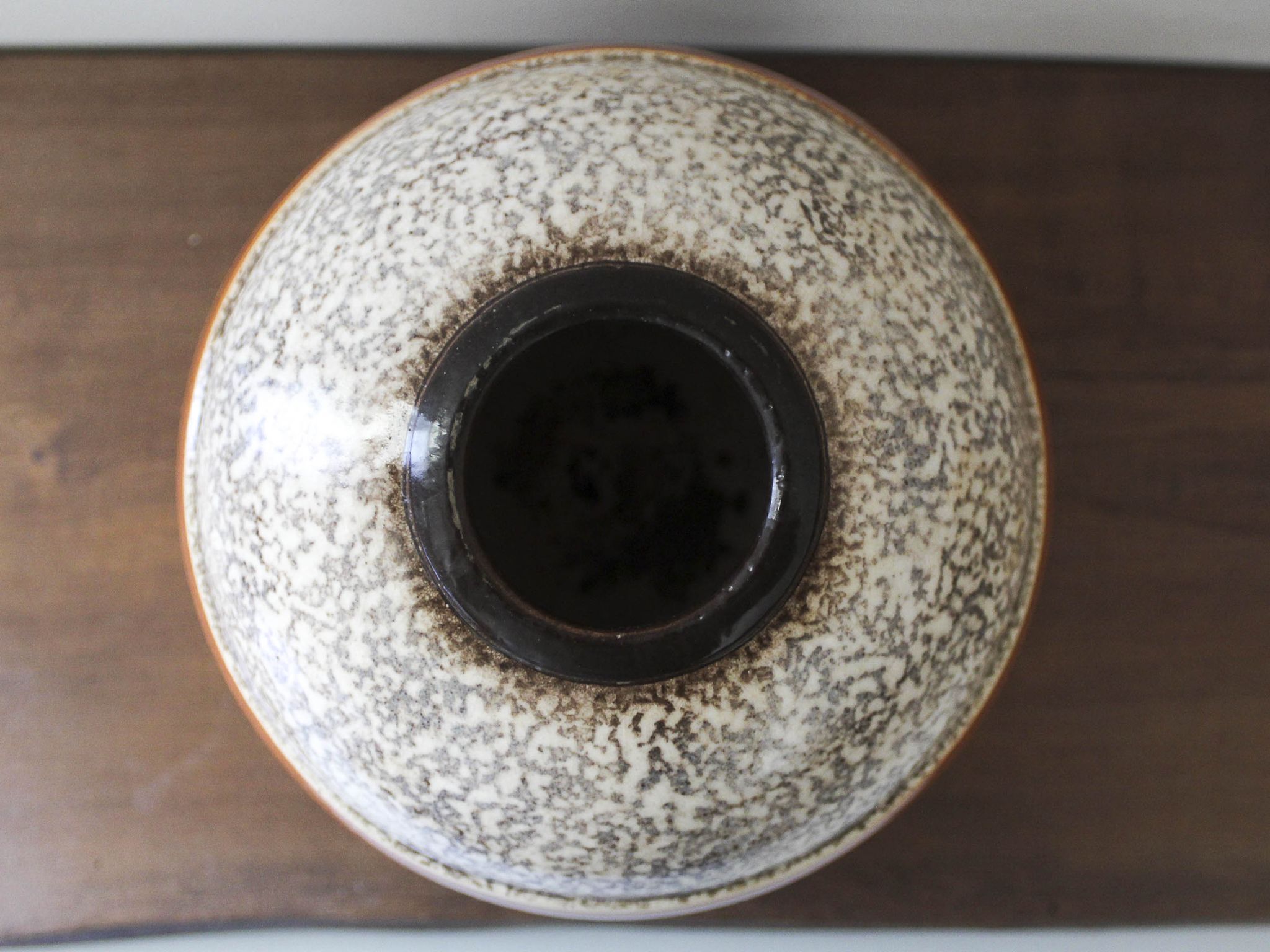 Vase boule céramique émaillée art déco signé