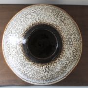 Vase boule céramique émaillée art déco signé