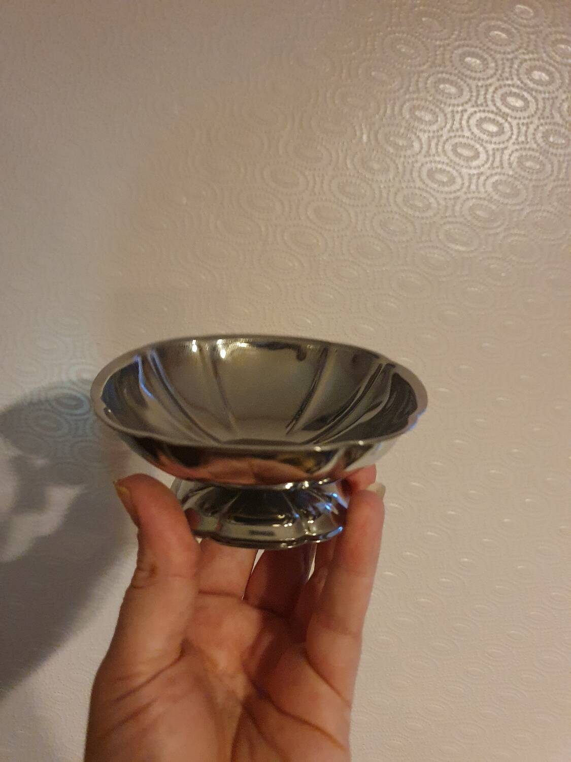 Set of 11 vintage 70's stainless steel ice cream cups