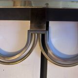 Paire d’appliques inox et laiton