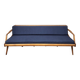 Danish teak convertible daybed sofa with backrest compartment, 1960s