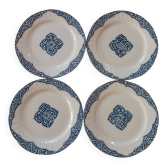 4 assiettes Vieux Rouen