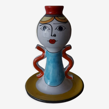 Ceramic candle holder ( Italy ) Nino Parrucca