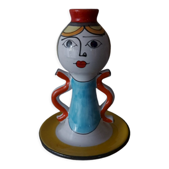 Ceramic candle holder ( Italy ) Nino Parrucca