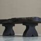 Sculptural coffee table in solid wood with natural edges, Europe, 1960s.