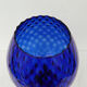 Vase verre bleu roi