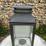 Tin and glass lantern