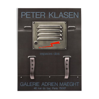 Affiche en lithographie de Peter Klasen, Galerie Adrien Maeght / Espaces clos, 1980