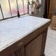 Oak and marble counter 1950