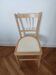 Chaise bois relookée beige porcelaine