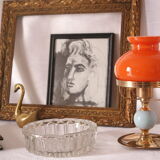 Vintage cellar rat lamp 70 opaline orange