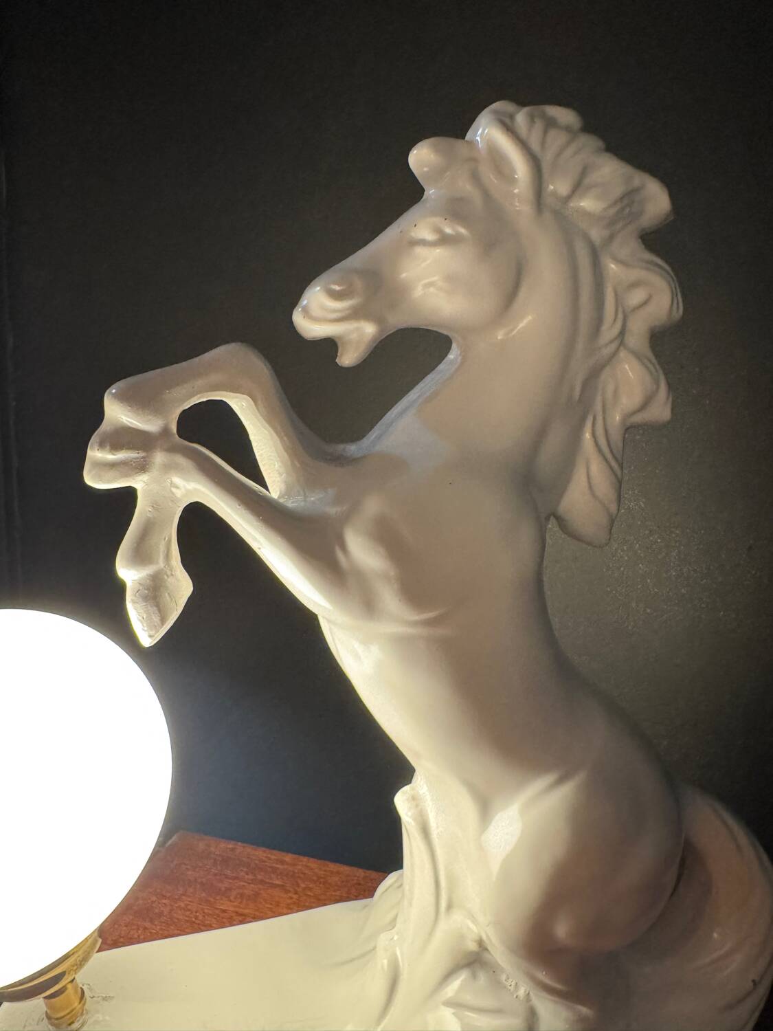 White horse lamp from the 1970s.