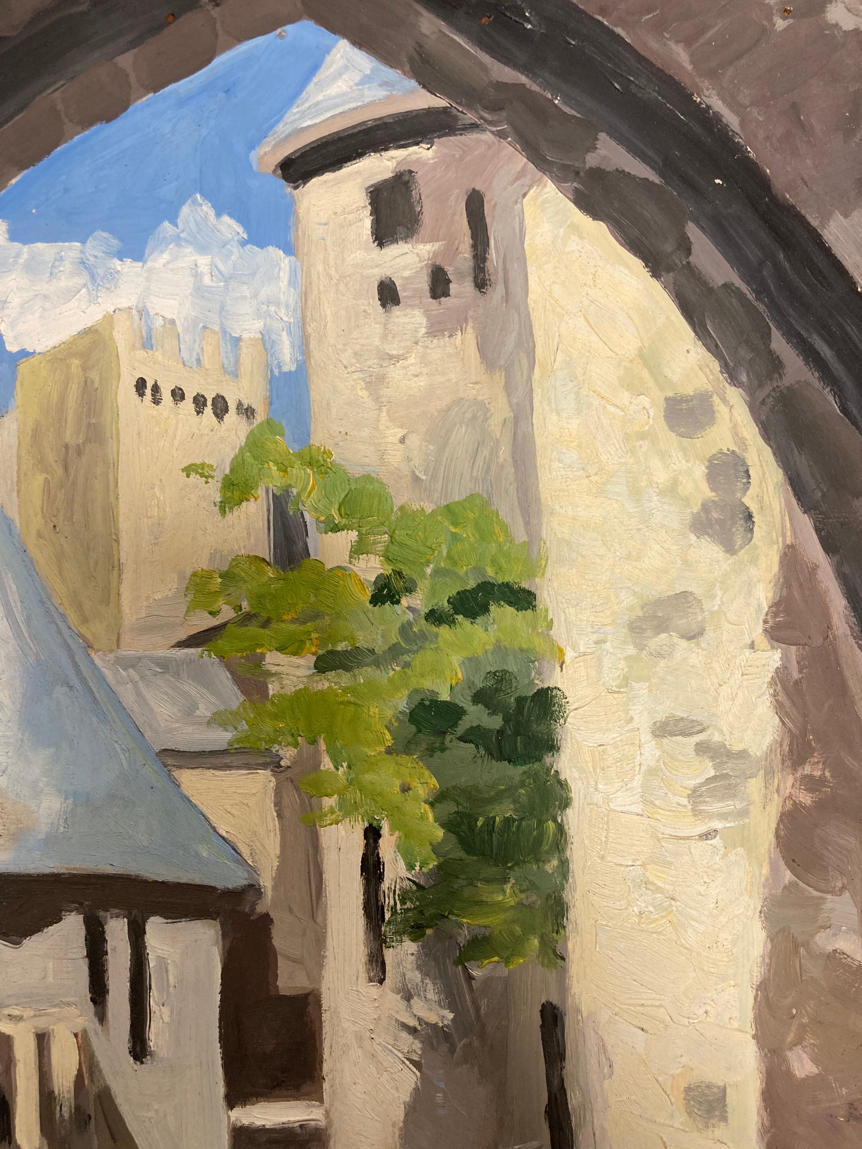 Oil on vintage panel