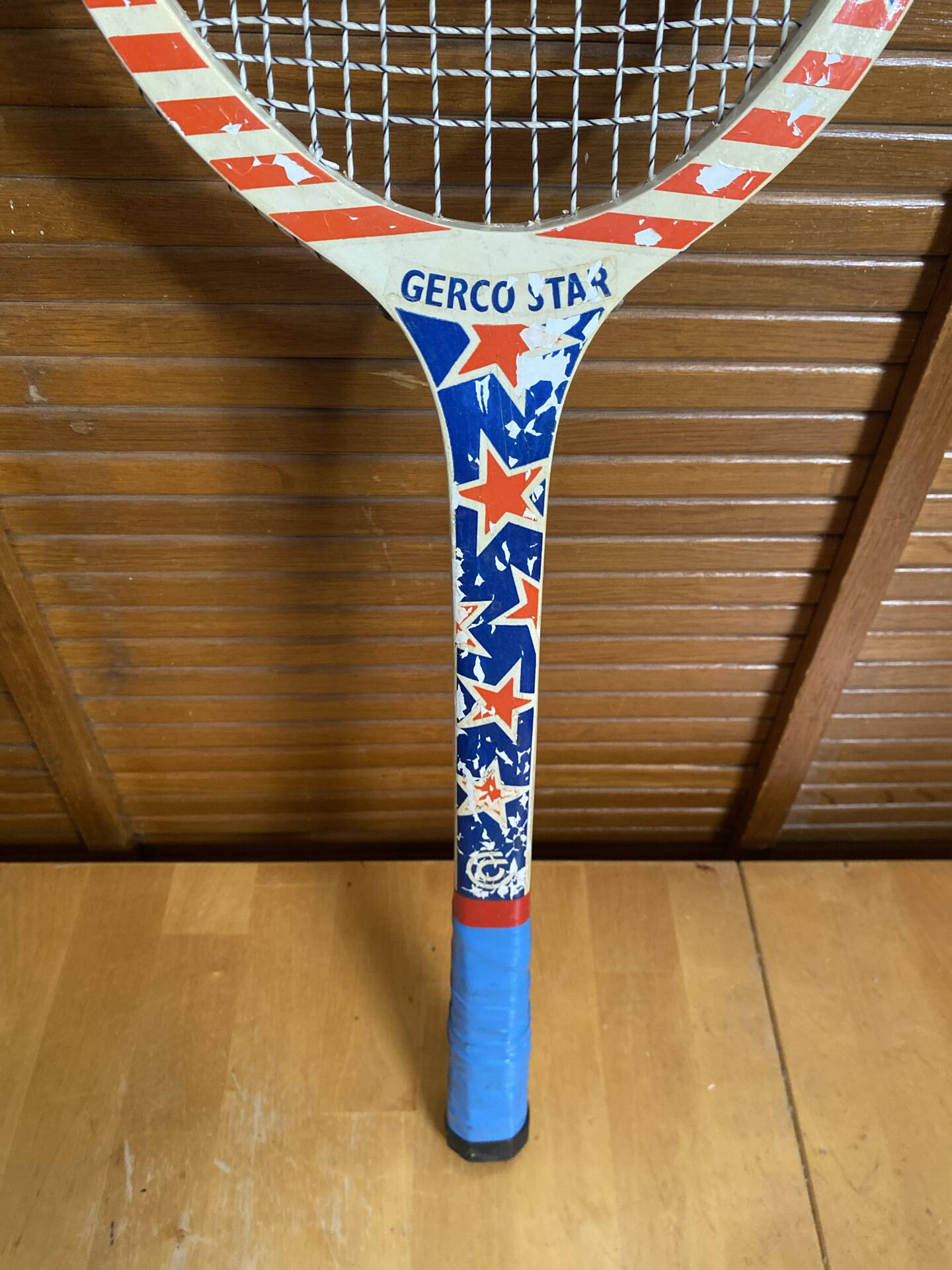 Vintage gerco star wooden tennis racket sport