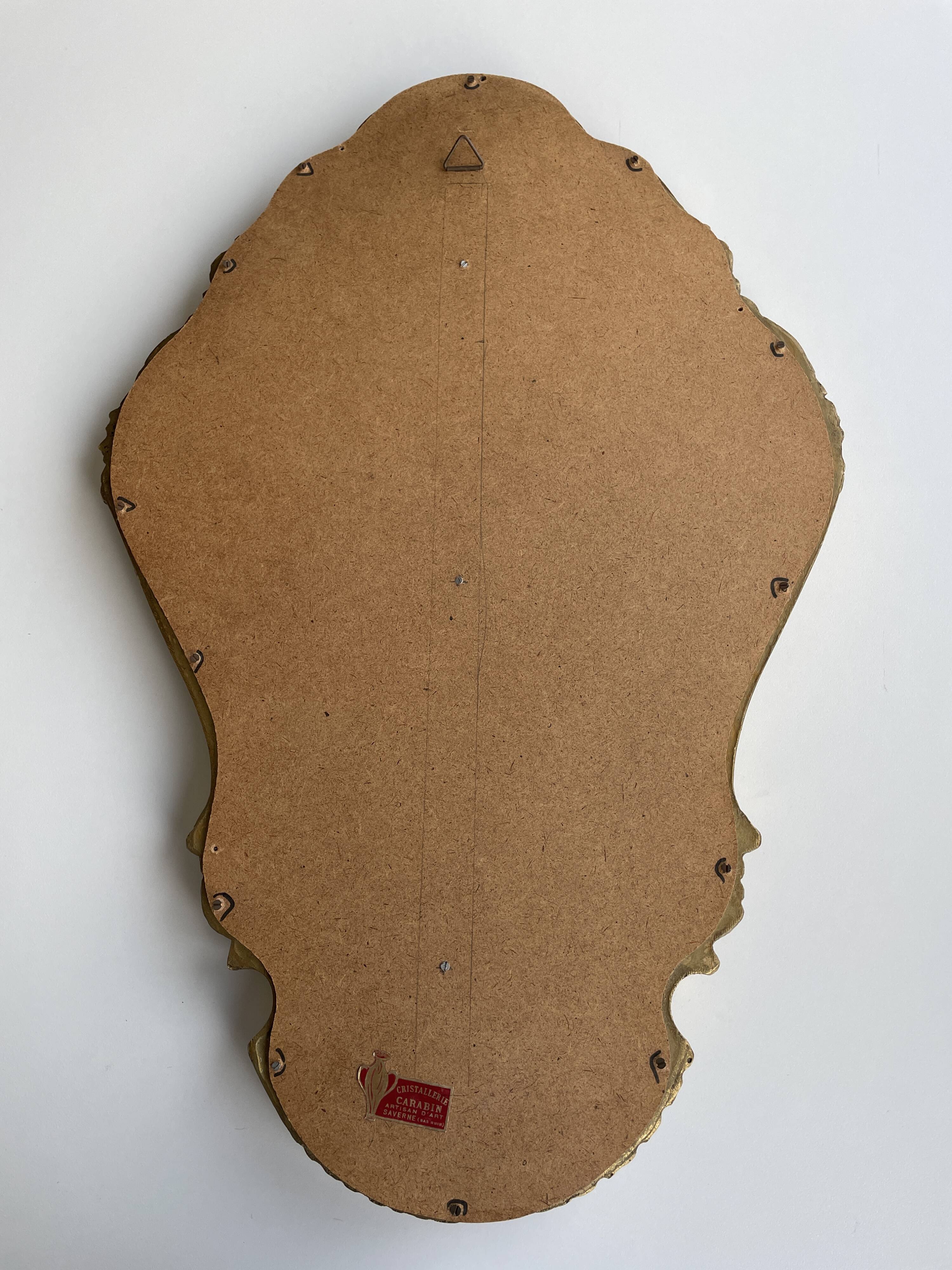 Baroque gilded wood mirror 60x40cm