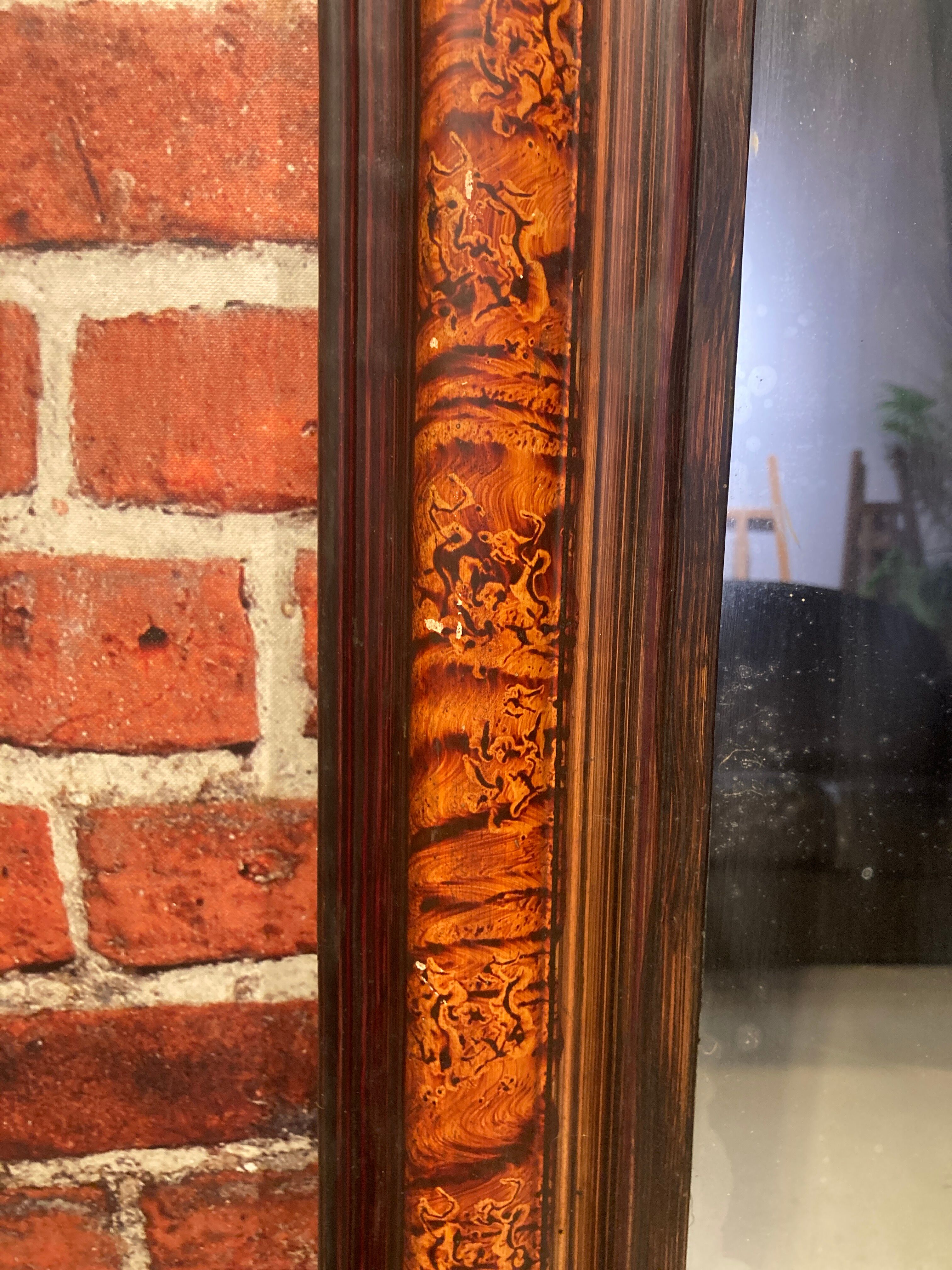 Mirror with wooden frame