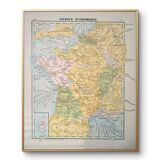 Printed in 1900, map of economic France.