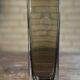 Rectangular smoked glass vase design in retro vintage Murano spirit