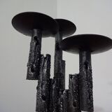 Brutalist Iron Candleholder, 1960s