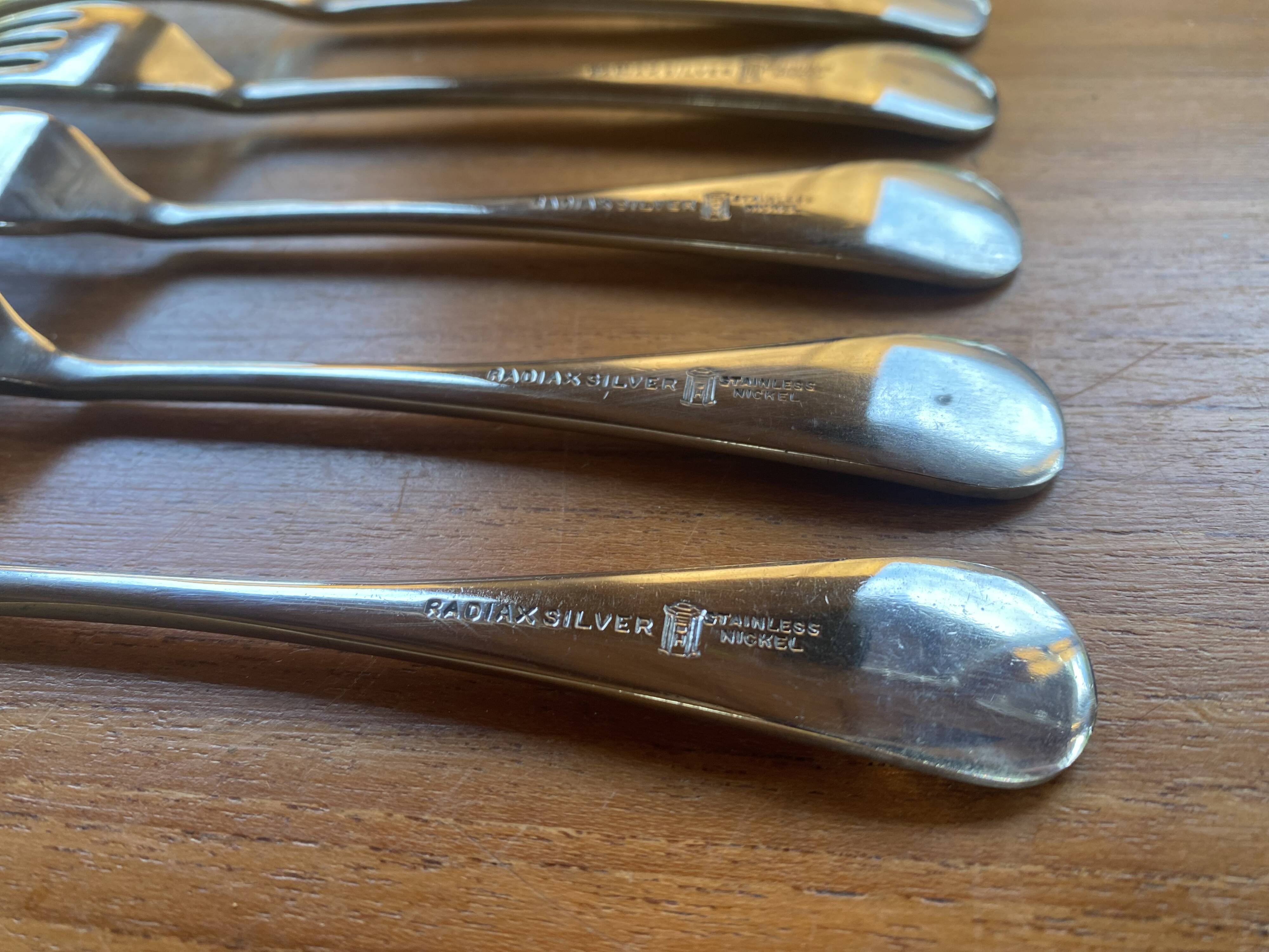 Lot de 5 fourchettes anglaises argentées Circa 30