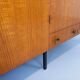 Vintage modernist wardrobe in teak and metal from the 1960s.