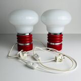 Mid-century table lamps model Bulb attributed to Enrico Tronconi, Italy 1970s, set of 2.