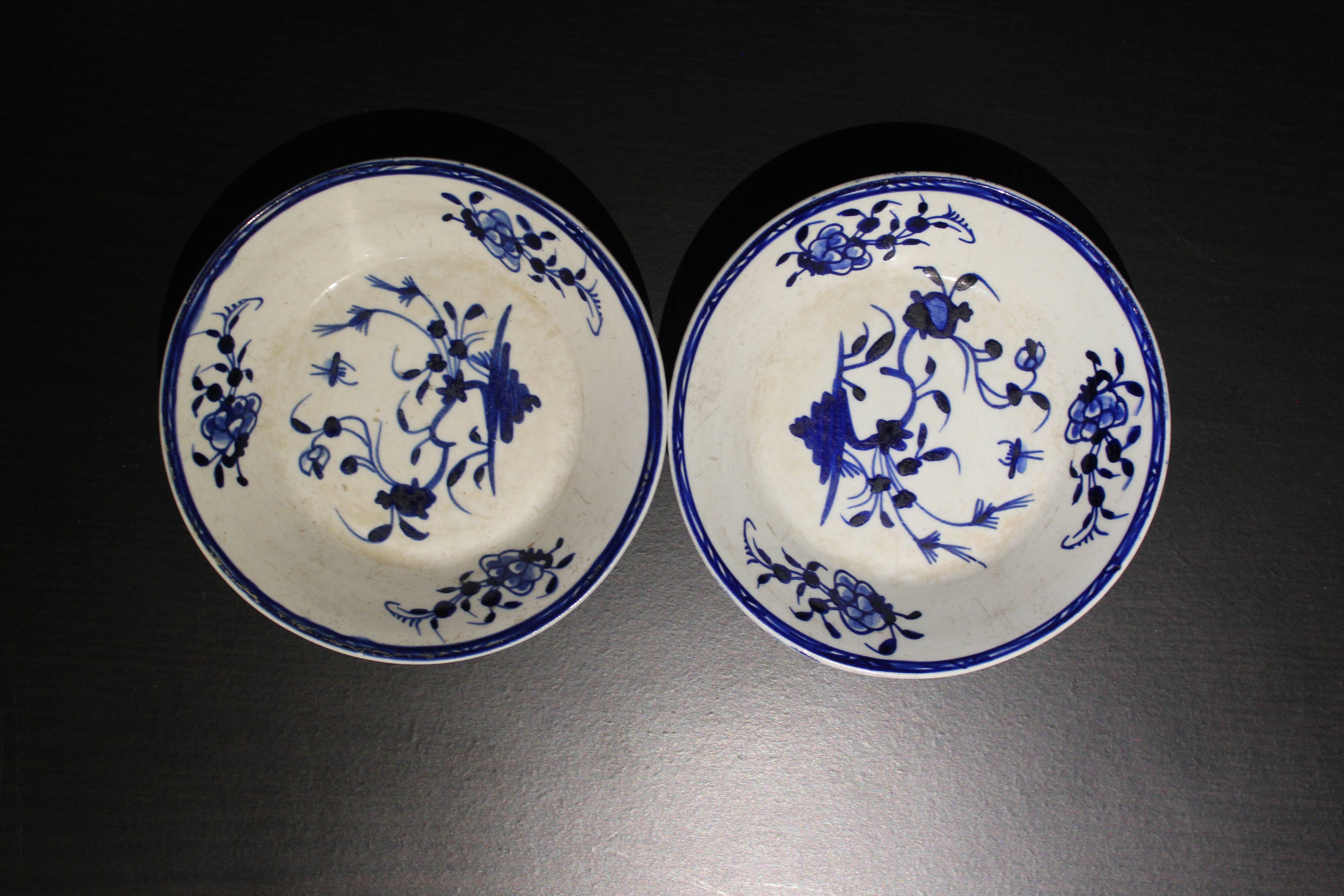 Pair of Tournai porcelain cups