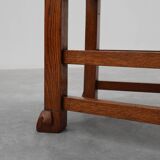 Set of 4 Early Art Deco Oak & Wicker Dining Chairs, Belgium, 1915