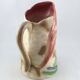 Former pichet barbotine clairefontaine "the poissons" majolica jug fish 19th