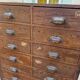 Old workshop cabinet with 28 oak drawers – workshop furniture