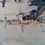 Gouache Les sables d'olonne