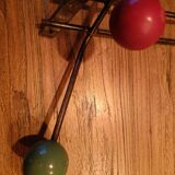 Vintage wall coat rack 8 balls