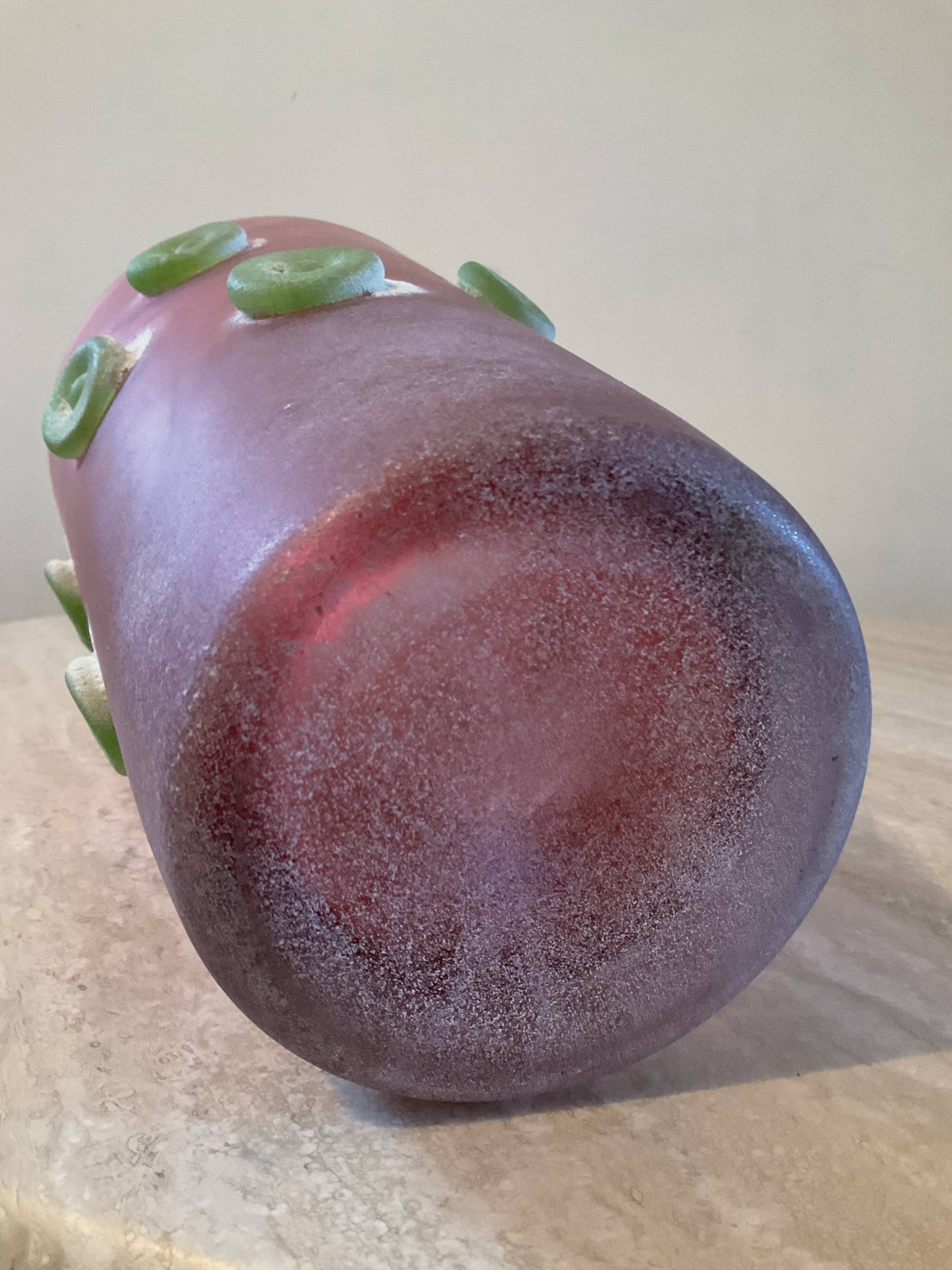 Large vintage “Scavo” vase in Murano glass