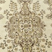 Tapis turc vintage vert clair et crème, 162 x 259 cm