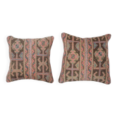 Set of 2 vintage Turkish cushion covers 46x46 cm