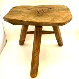 Rustic tripod wood stool